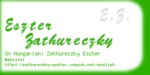 eszter zathureczky business card